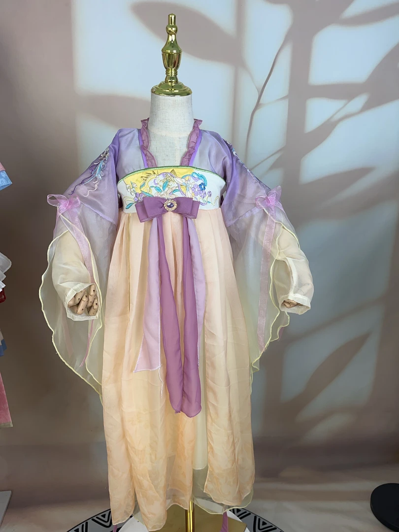 女童汉服春装古风2025新款连衣裙超仙襦裙小女孩中国风春季唐装夏