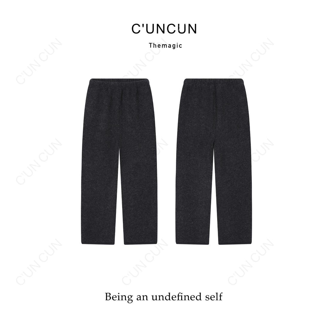 【村村CUNCUN】冬季超柔舒适保暖定制面料微松九分直筒奶奶裤