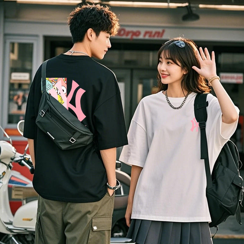 男士短袖T恤2025夏季新款时尚休闲百搭情侣透气内搭情侣半袖