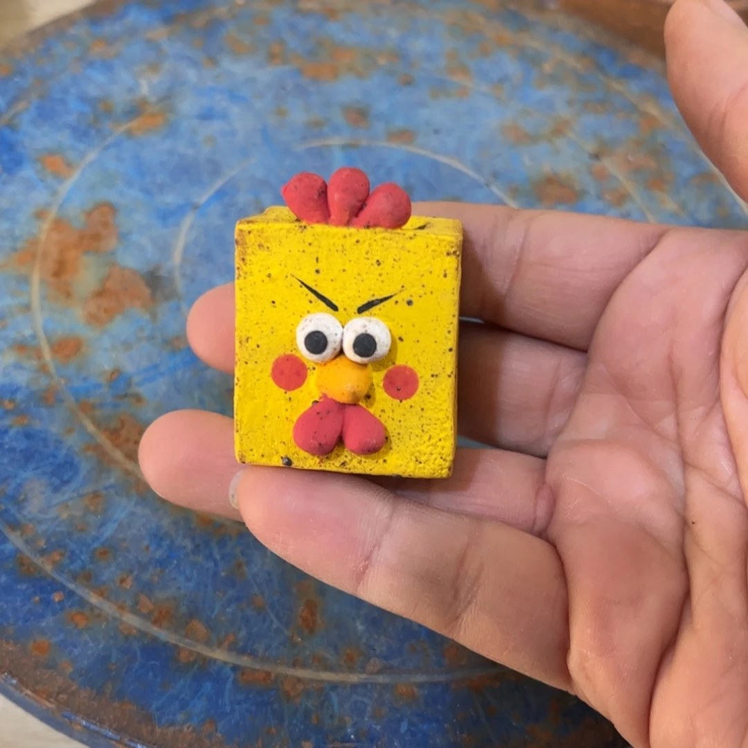 泥塑古镇炻陶花盆