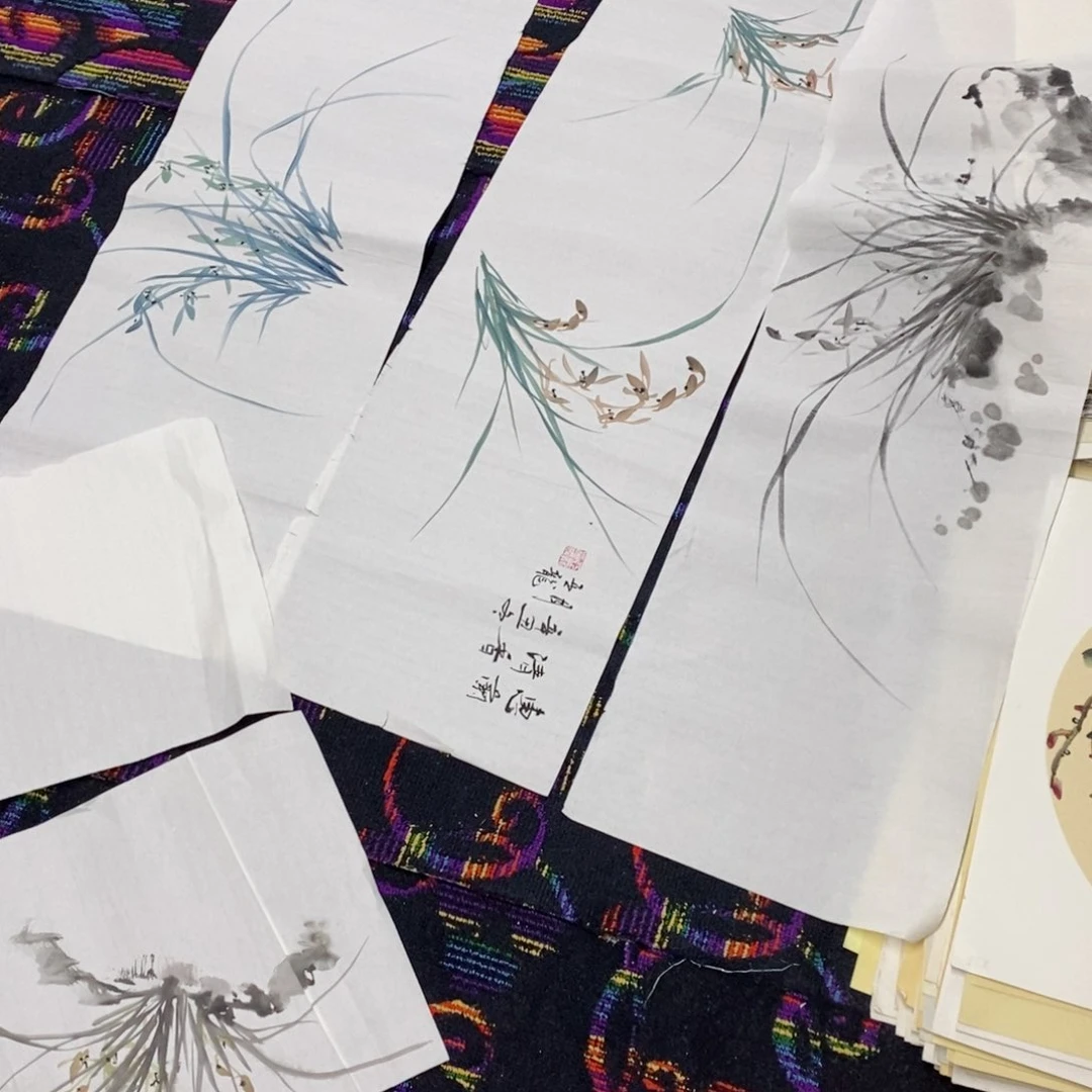 国画9****叔米亚龙四尺对开五张