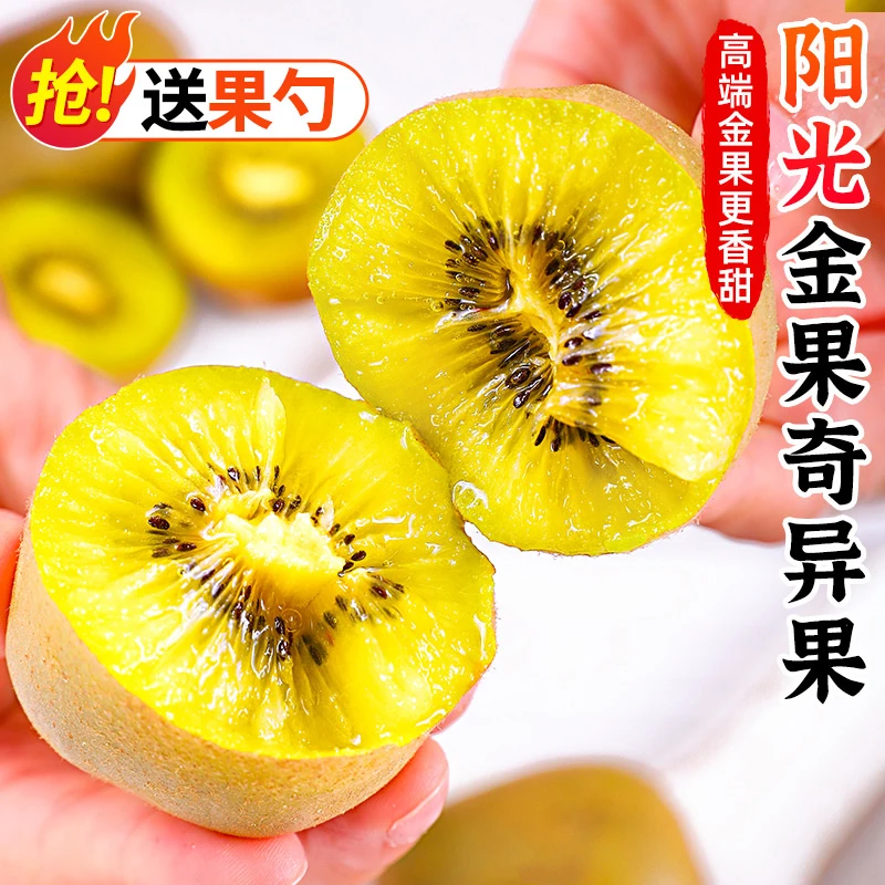 【香甜多汁】阳光金果奇异果8-24枚皮薄黄心猕猴桃金果G3新鲜水果