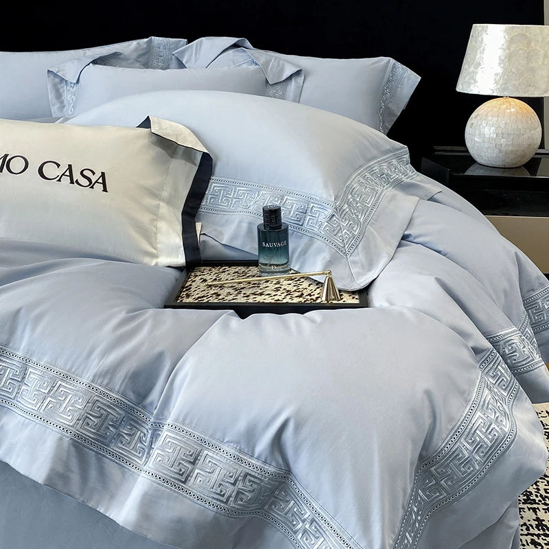 新款双股长绒棉全棉四件套+柏林