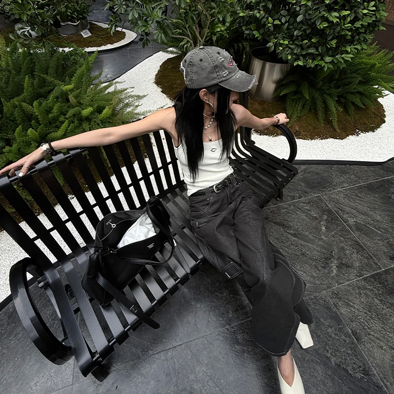 1ndwell Cocoon解构分割茧型牛仔裤