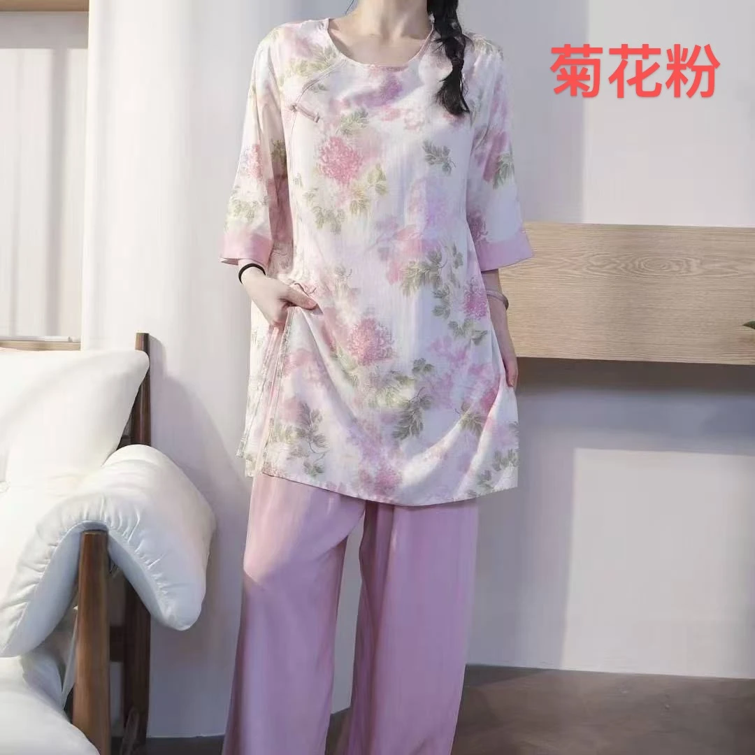 【子晴专属】1993#新中式国风可外穿家居服套装
