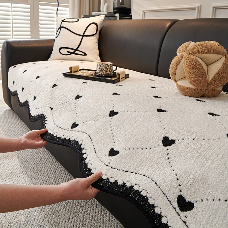 四季通用沙发垫2025新款奶油风异形防滑盖布高级感轻奢直排坐垫子