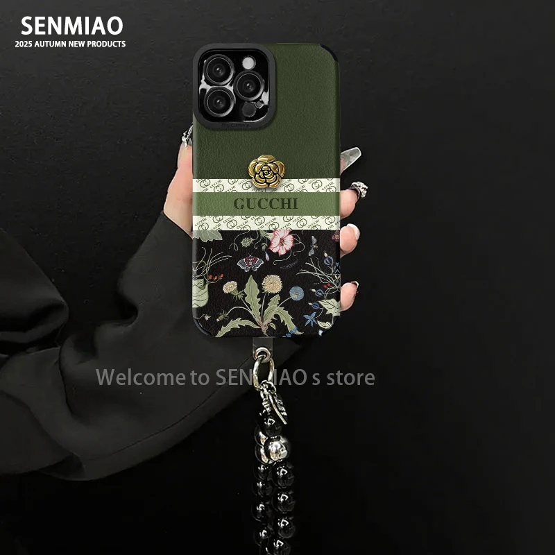 适用【苹果/oppo/华为/vivo/小米】轻奢小羊皮防摔手机壳女款高级