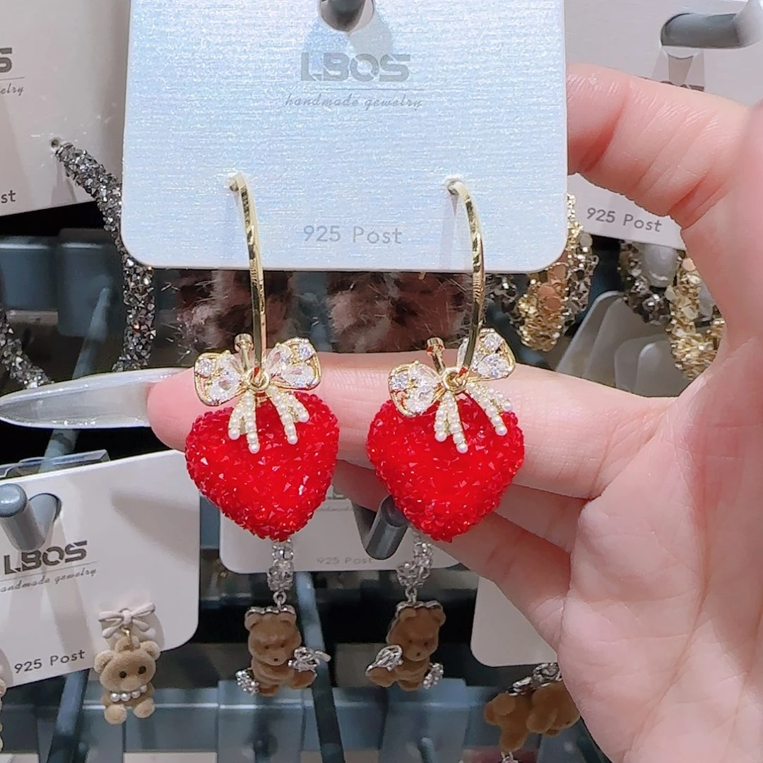 锆石铜合金925银耳环