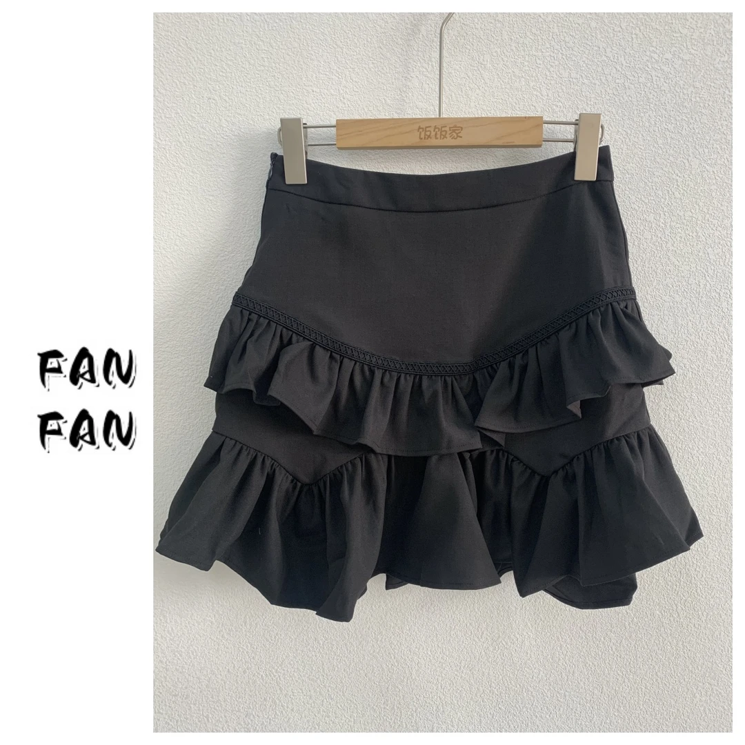 FANFAN 【花苞短裙】木耳边半身裙