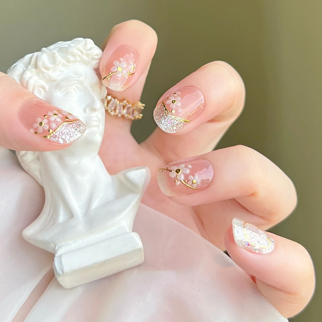 【免照灯】【L220】22指/套柔软美甲贴纸指甲贴防水甲油膜穿戴甲ins