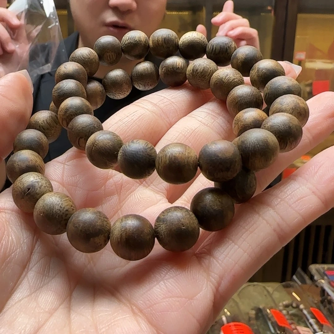 沉香手串22棋楠10mm20单圈圆珠 8g+多样性发一串
