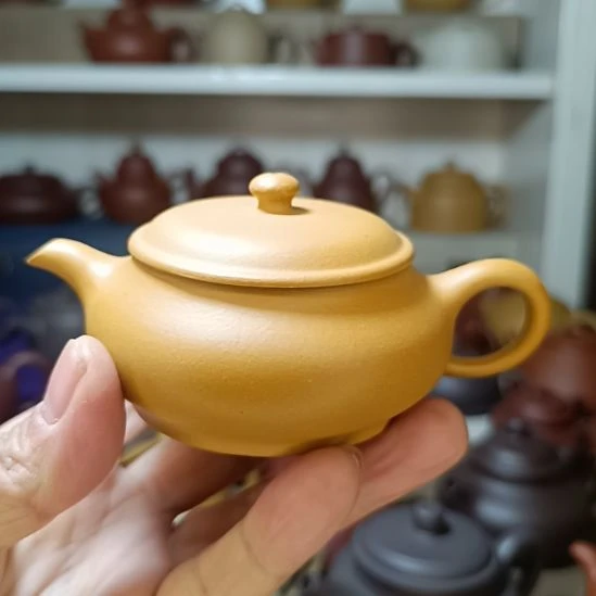 紫砂茶壶原矿黄金段泥明炉150cc半手工