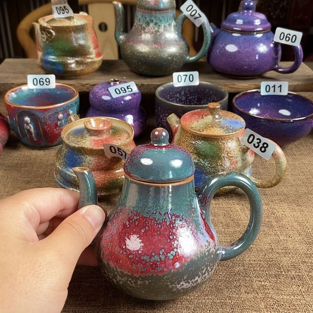 馬***雲瓷片钧瓷茶壶茶具