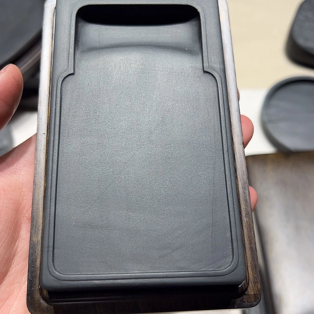 歙砚眉子坑门字砚