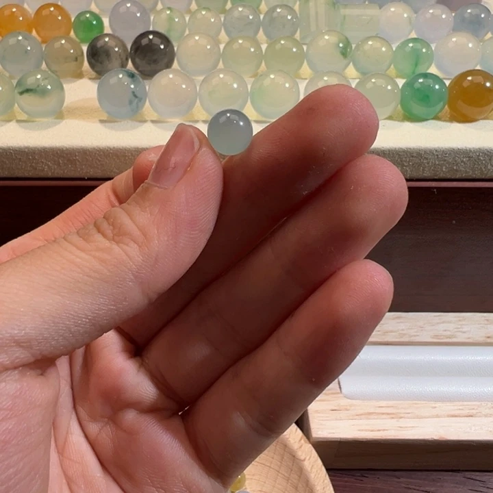 翡翠散珠天然缅甸翡翠A货7.5