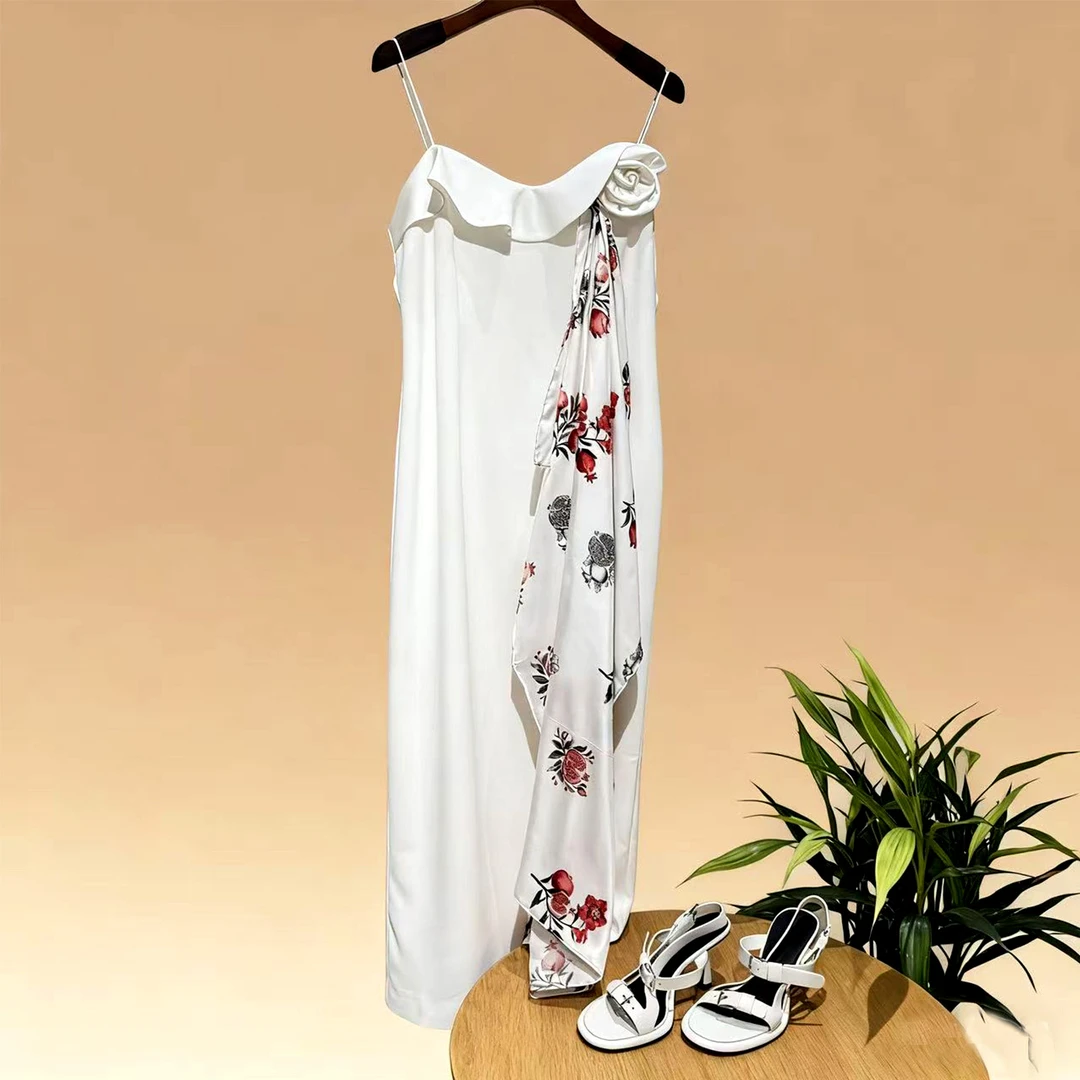 羿唐丝绸原创设计【红榴兆福】丝巾高端丝绸送礼真丝披肩女洋气时尚