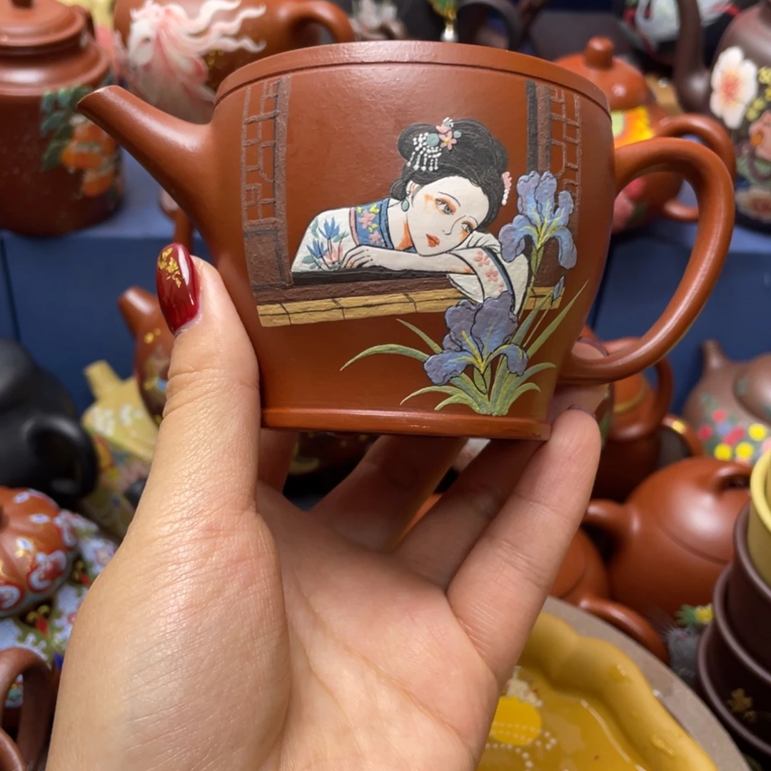 @***红泥茶杯紫砂主人杯170cc