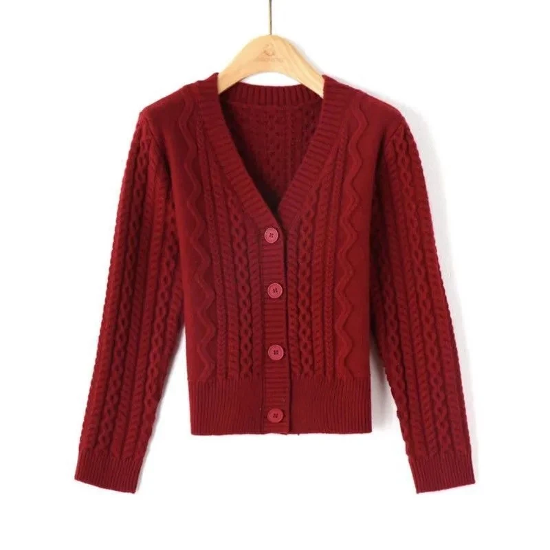 【主播推荐32】主播推荐30纯色麻花针织打底毛衣外穿开衫