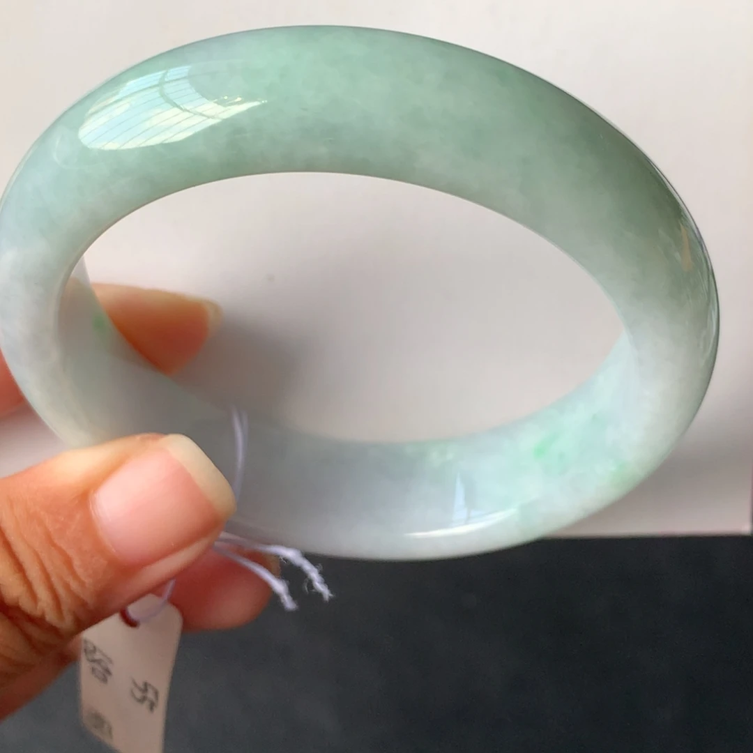 翡翠未镶嵌手镯22号55.6-14-7.7