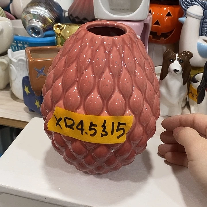 摆件陶陶盆有孔 瑕疵介意勿拍