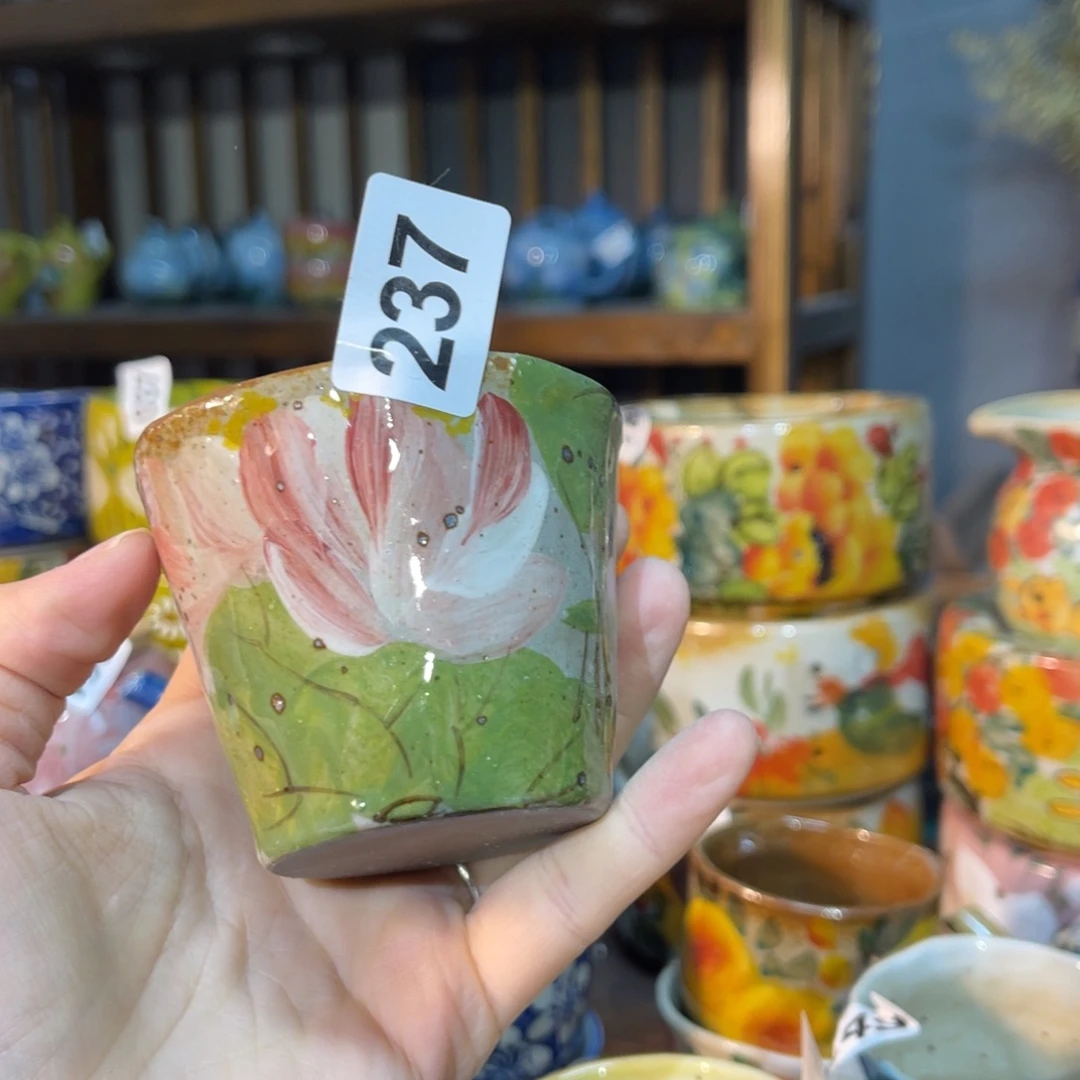 杯素浅陶瓷手工手绘