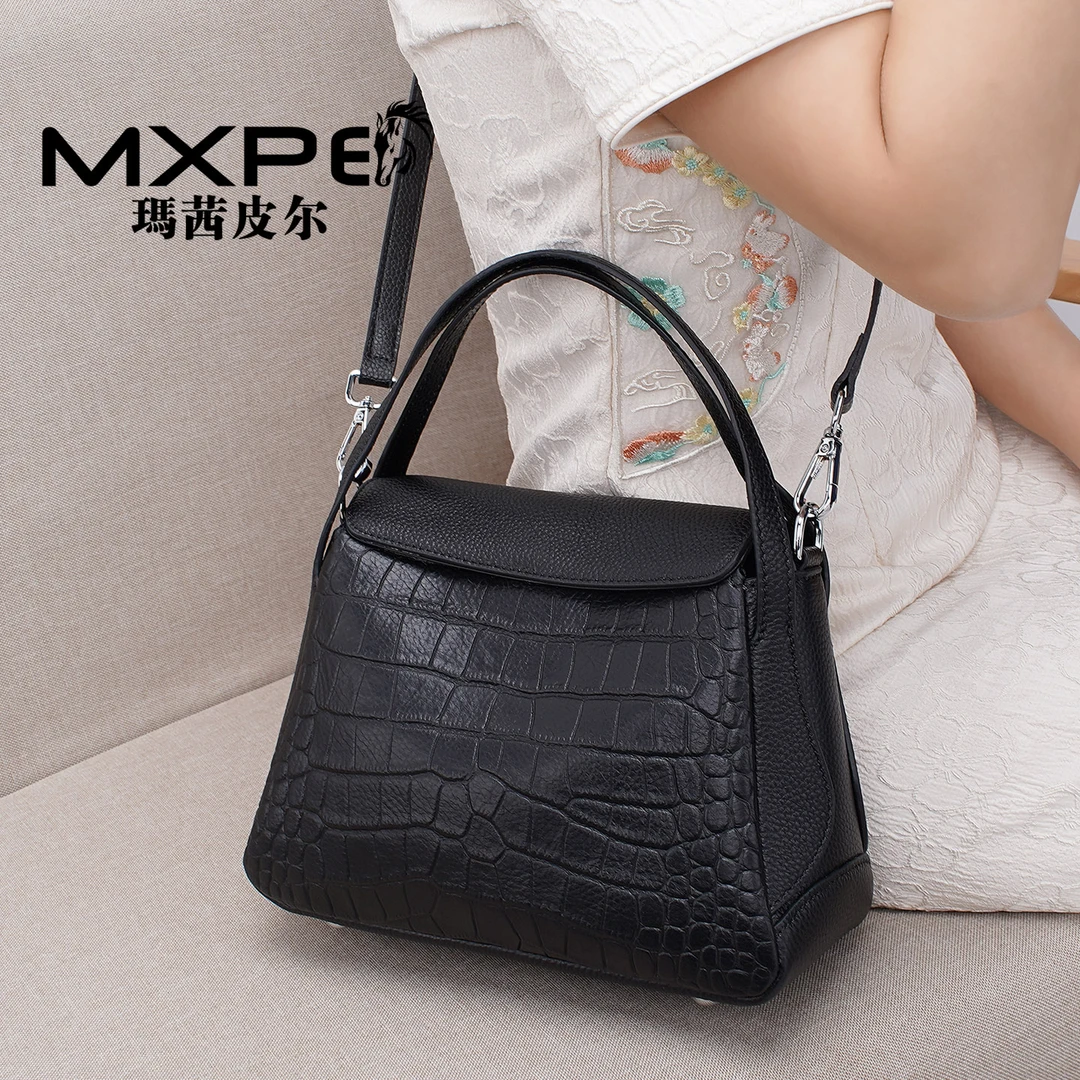 女士斜挎包轻奢复古真皮手提包2025新款高级感通勤单肩斜挎包时尚