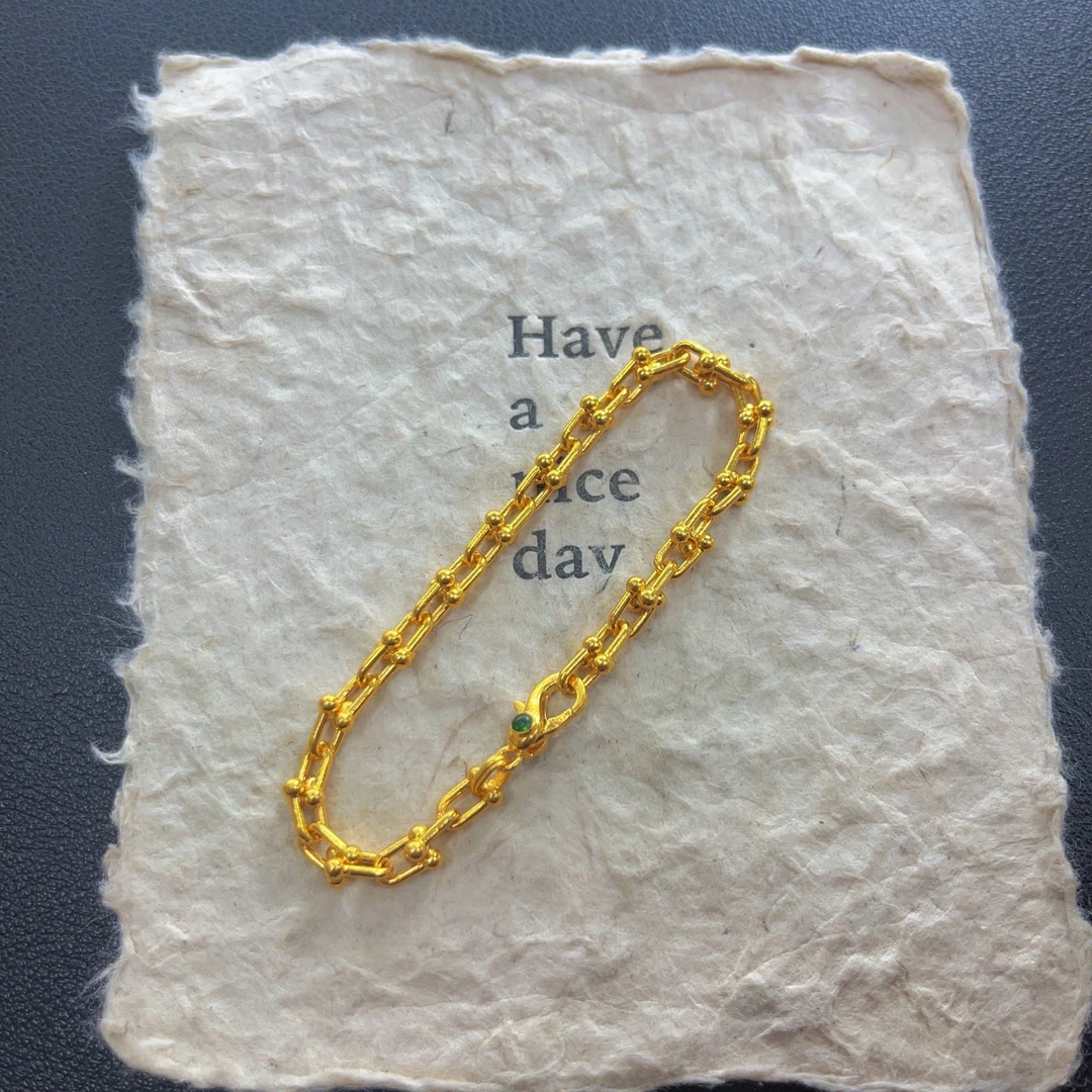 足金 原创DIY马蹄手链（原来是小鱼儿啊）