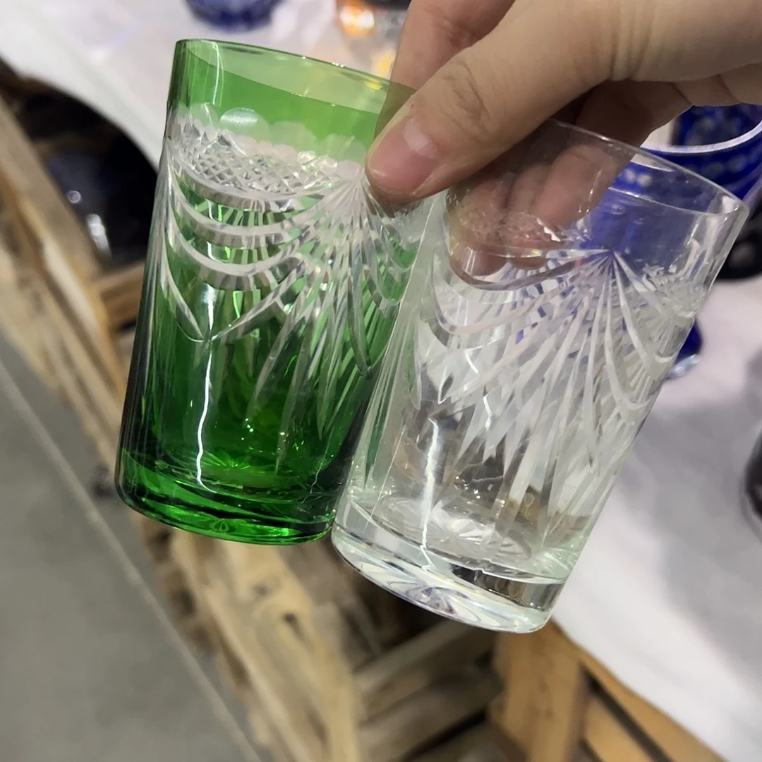 *****水晶玻璃平底款微瑕二个