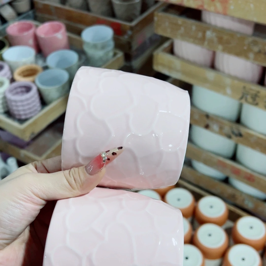 有孔，陶瓷花盆满10米包邮发货