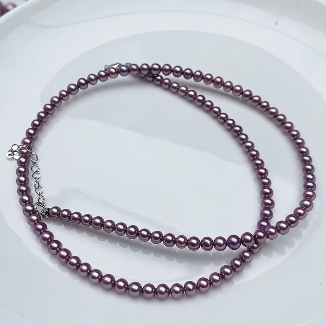 耳饰银S925镶嵌淡水珍珠