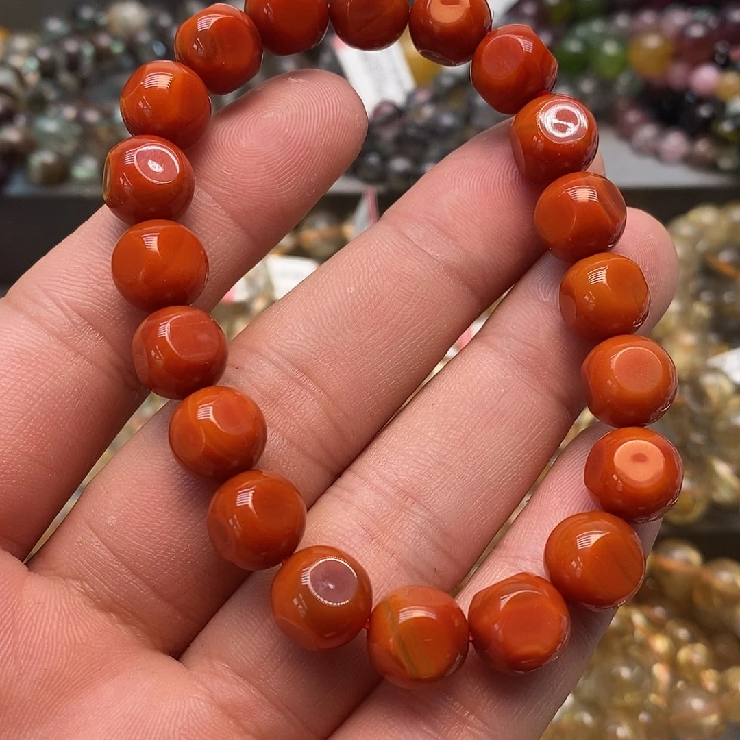 南红玛瑙未镶嵌手链