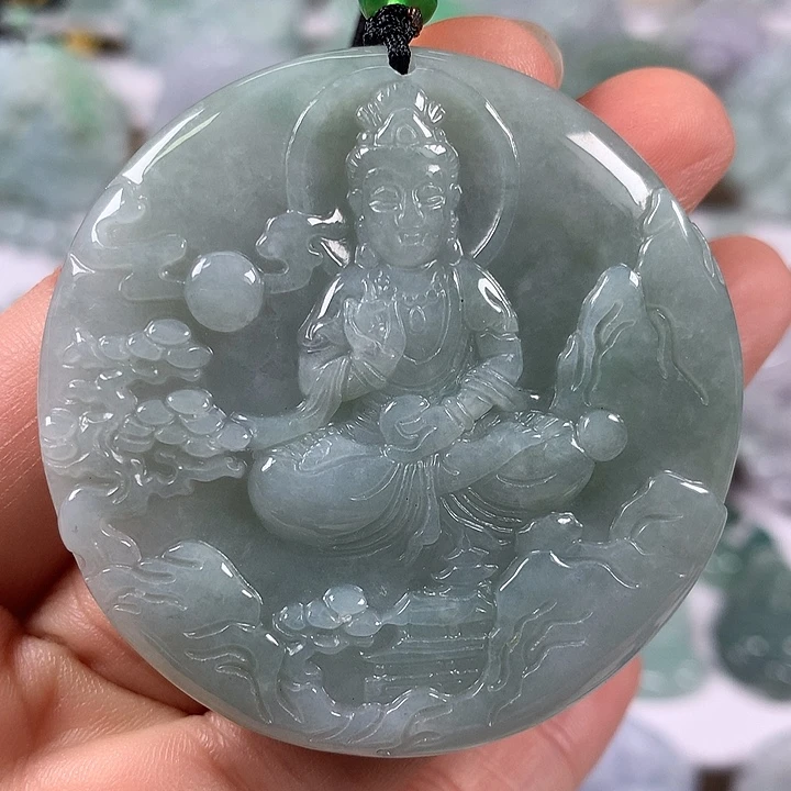 颈饰未镶嵌翡翠山水观音福利