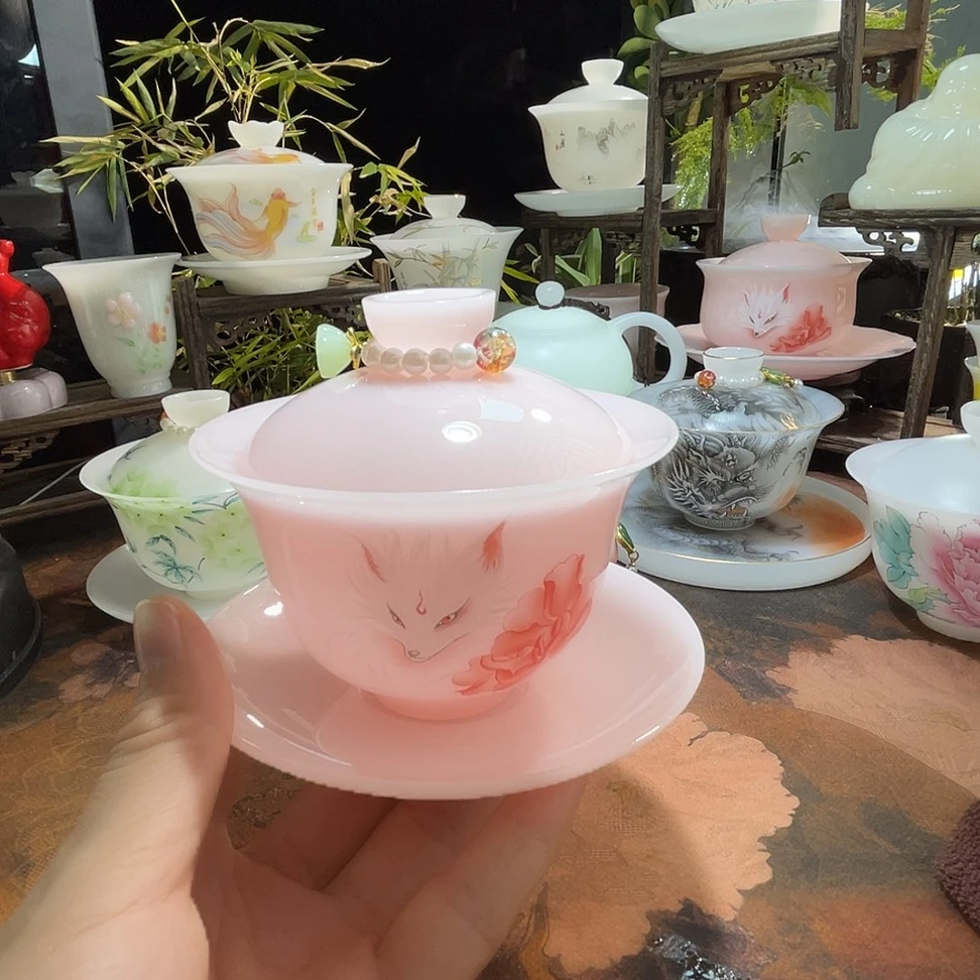 冰晶璞玉粉黛九尾狐仙三才元宝