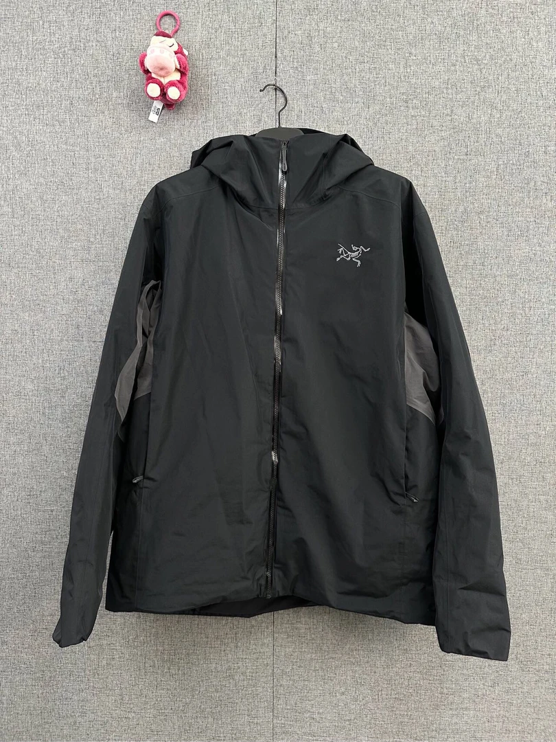 99新 ARC'TERYX/始祖鸟 xl码/始祖鸟 solano黑灰拼接夹克/r375