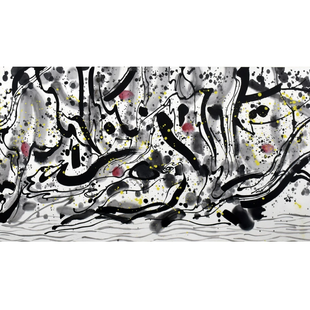 HM9365 榕荫与海 68×137cm 纸本镜片 8.2平尺