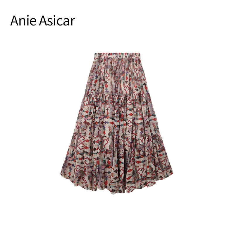 【曾温馨儿推荐】 Y1113：宽松半身裙法式时尚A字裙款复古洋气长裙