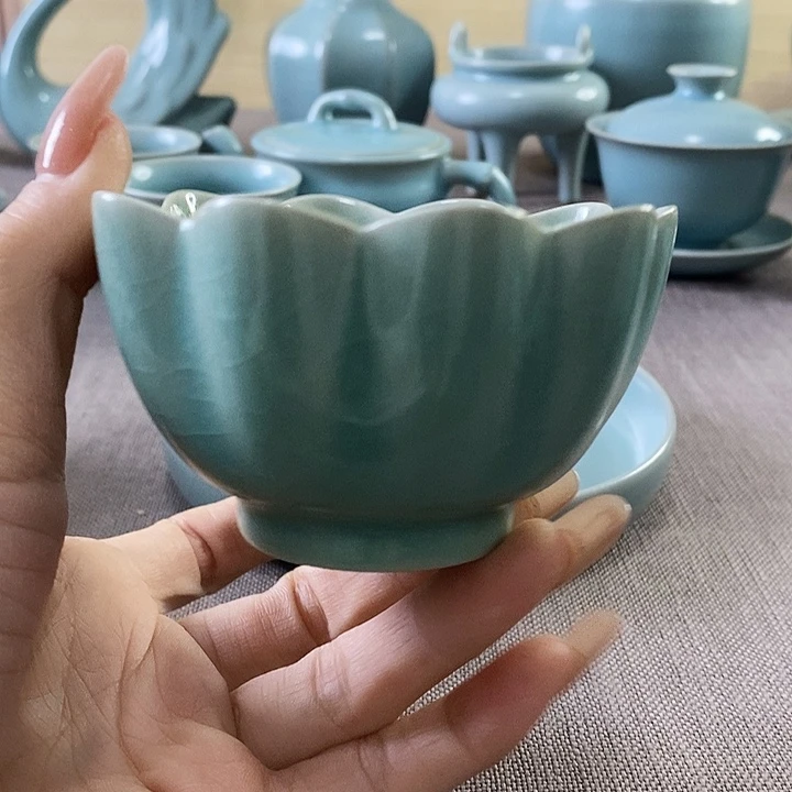 瓷片莲花杯一一一一一一一