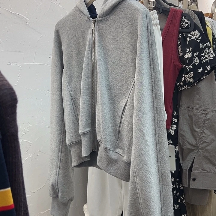 瑕疵-  All In 原版 灰色卫衣外套