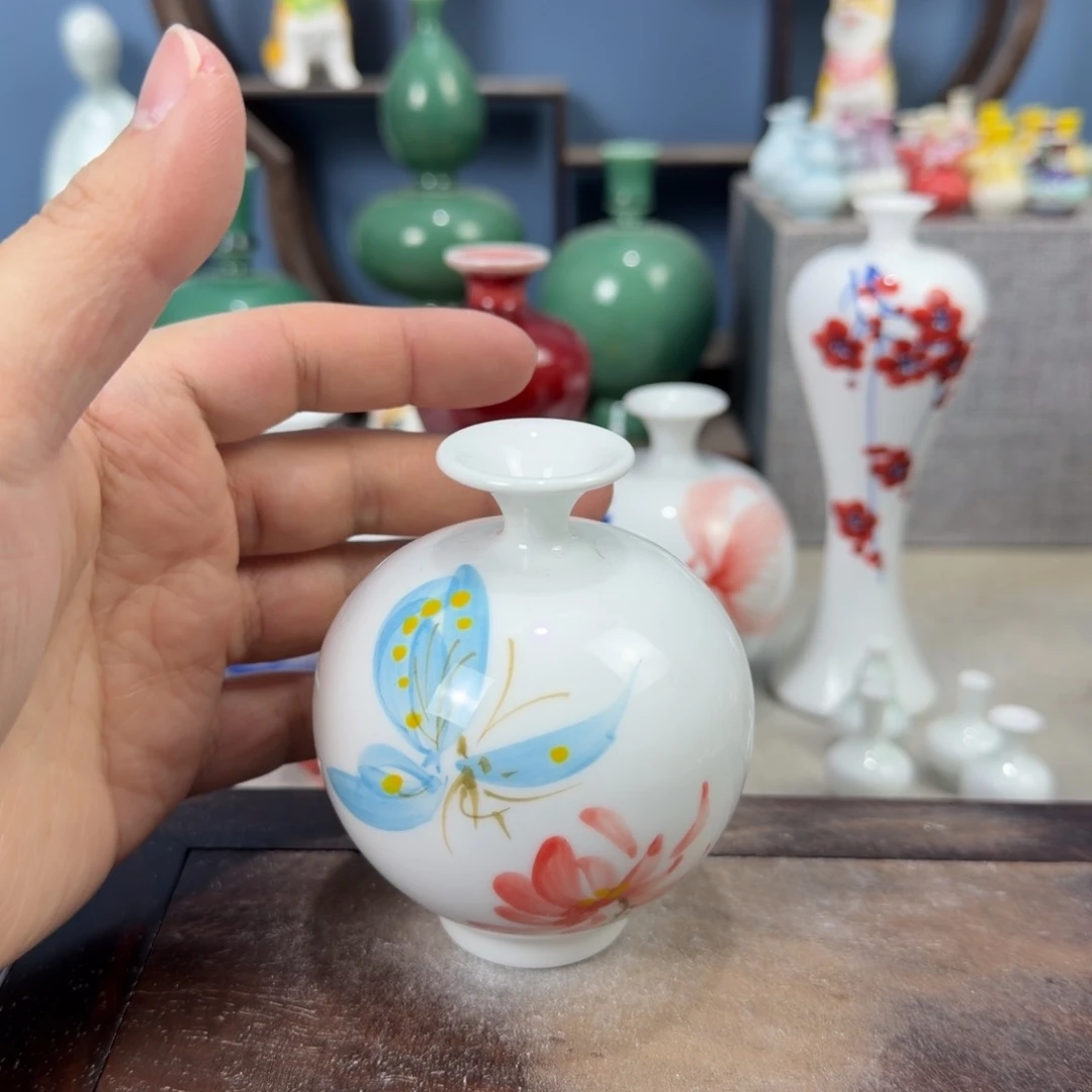 陶瓷手工小花器摆件