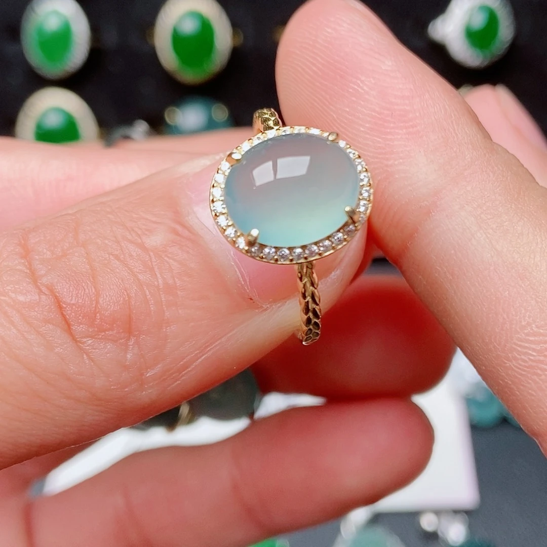 翡翠戒指银S925镶嵌85754888