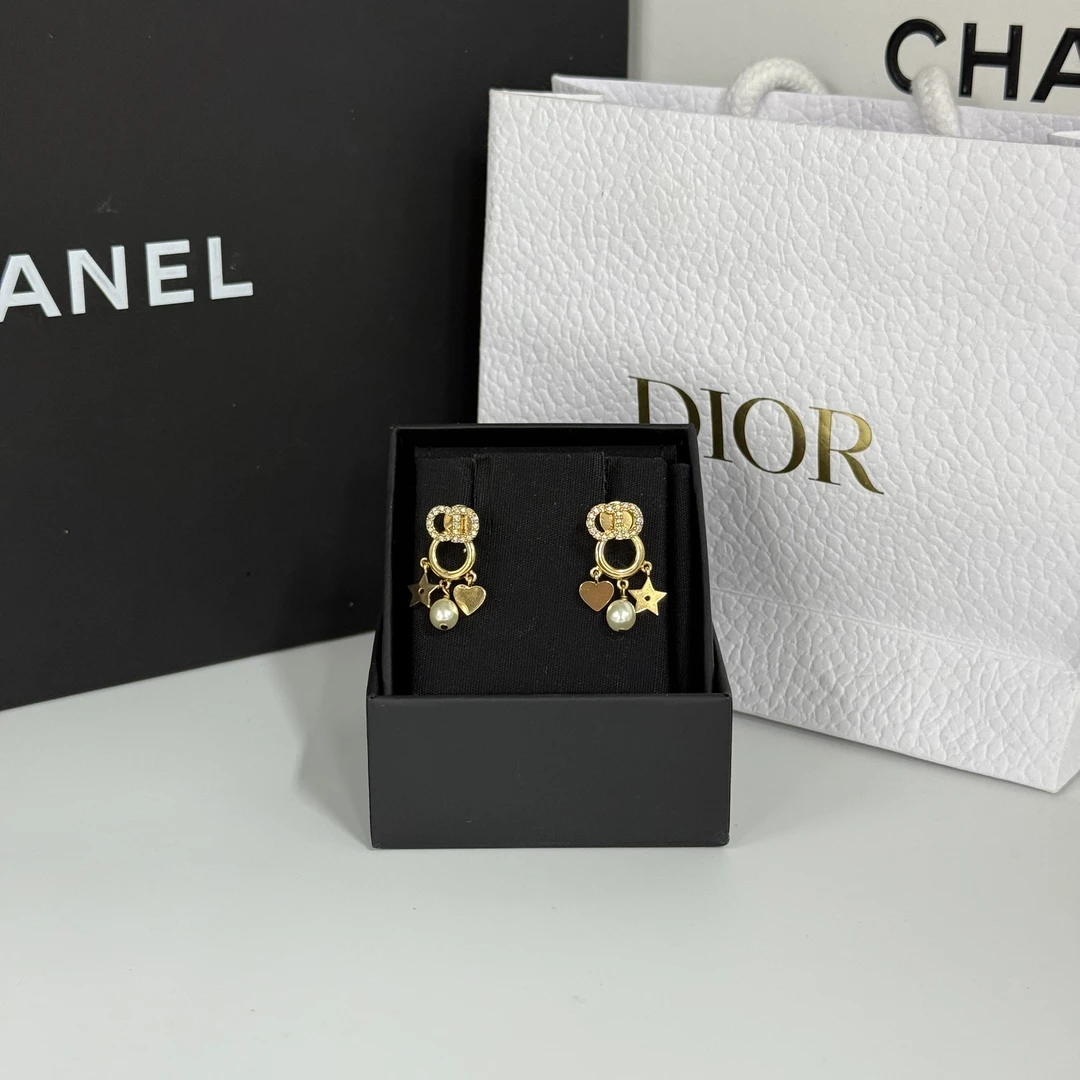 99新 DIOR/迪奥 迪奥经典吊坠耳钉