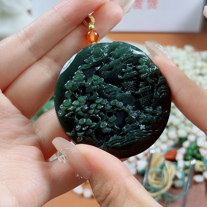 和田玉未镶嵌挂件