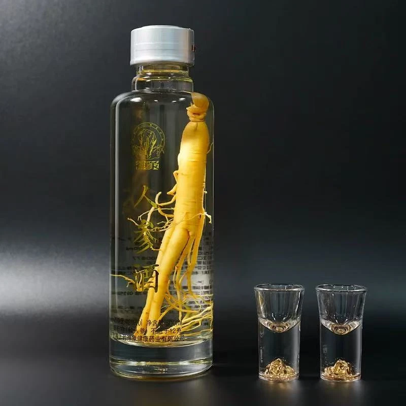 神象人参酒上海医药 500ml长白山新鲜人参与纯粮白酒整支参养生酒