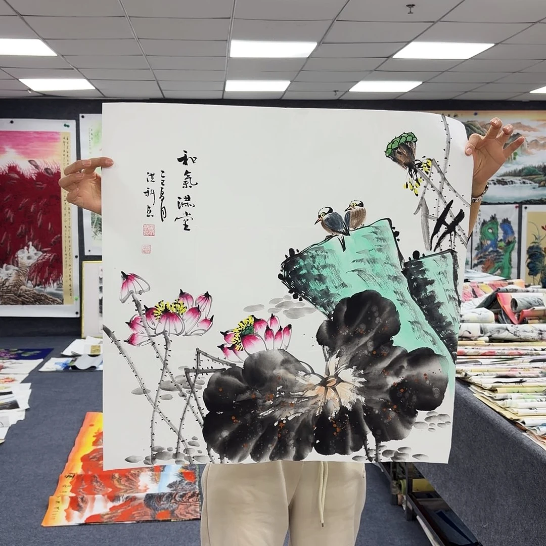 国画作品小姐姐放漏中