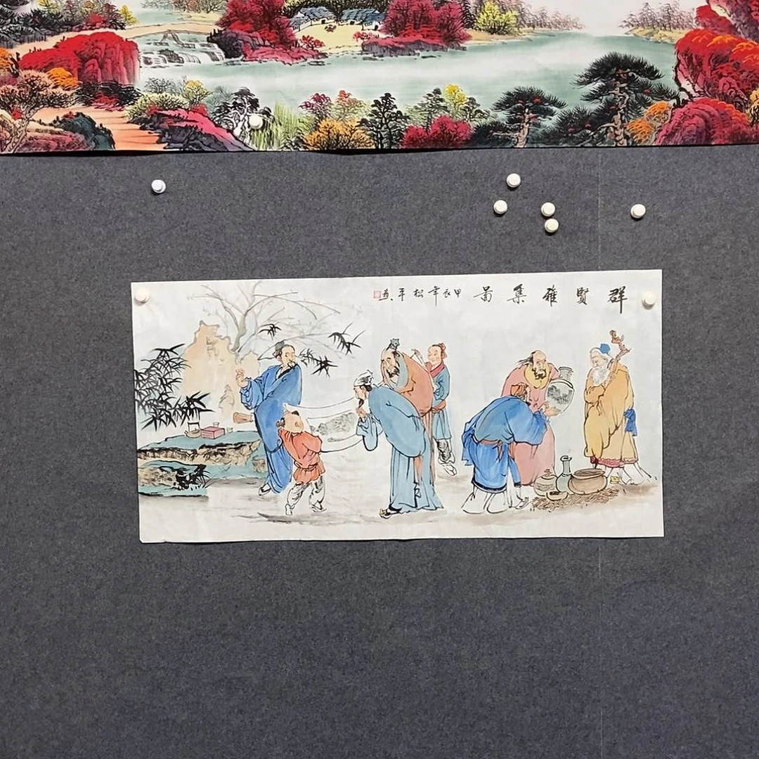 国画四尺人物一副