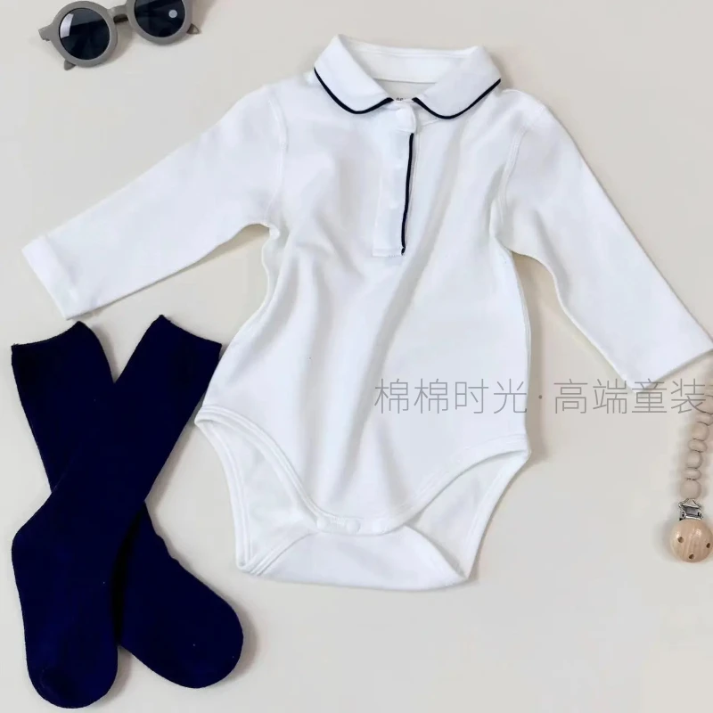【超软有机棉】A类100棉婴幼儿无骨包屁衣春秋宝宝长袖打底衬衫裤子