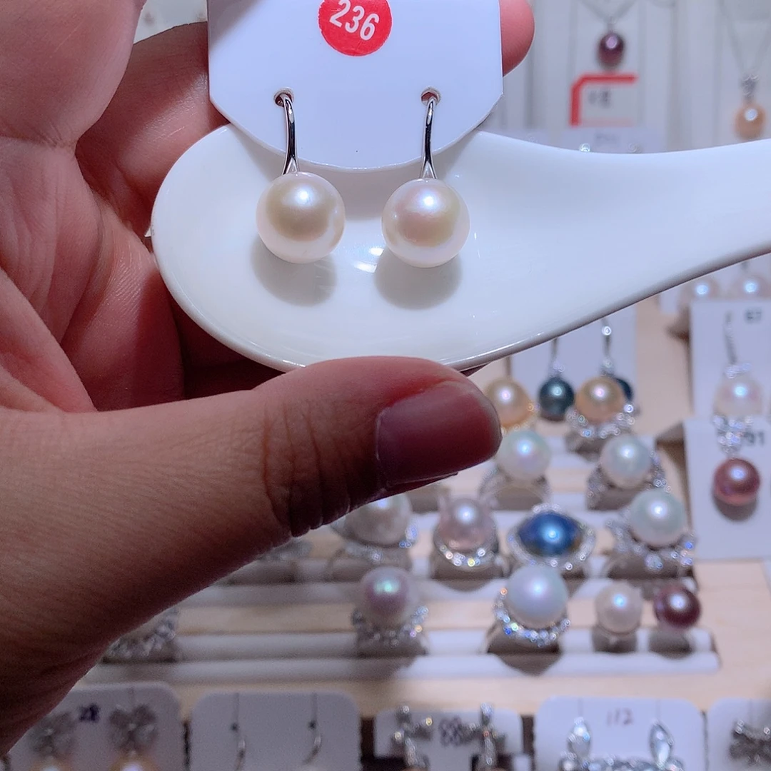 未镶嵌淡水珍珠耳饰CC11.8mm