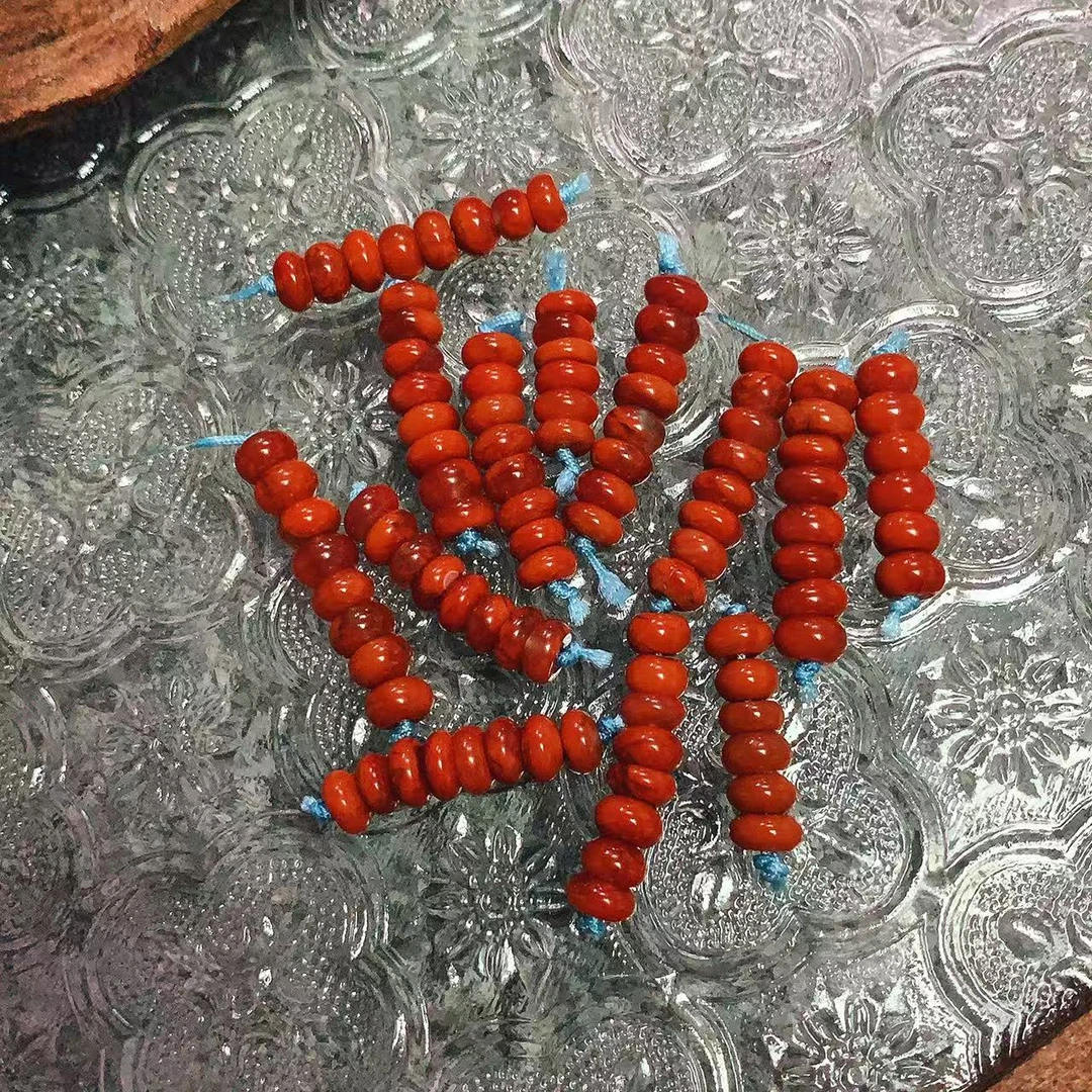 【领源】南红四川瓦西火焰牛血红隔片毛毛虫配饰（多样式发其一）