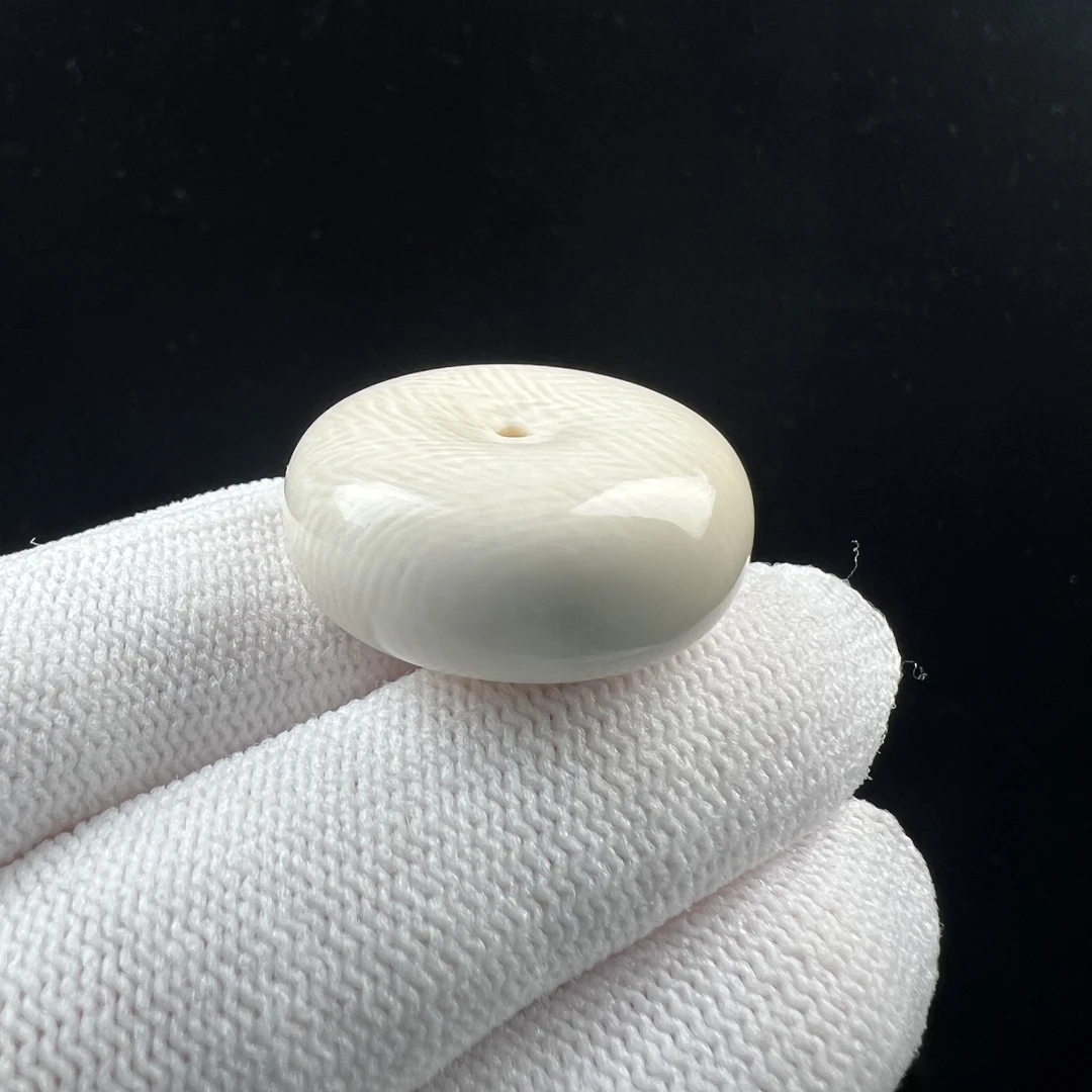 A3440天然猛犸牙平安扣25x11mm支持鉴定 假一罚四