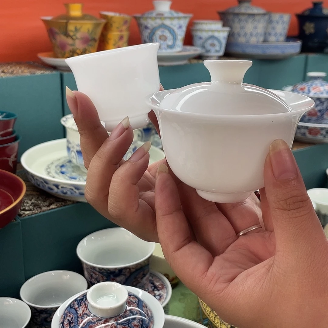 景德陶瓷盖碗茶具